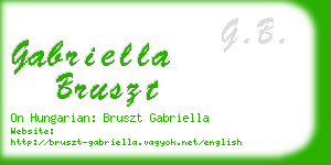 gabriella bruszt business card